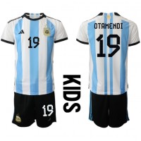Dječji Nogometni Dres Argentina Nicolas Otamendi #19 Domaci SP 2022 Kratak Rukav (+ Kratke hlače)
